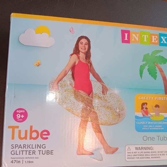 Tube Inflatable Sparkling Glitter Tube For Pool Fun. By Intex New. - Picture 2 of 6